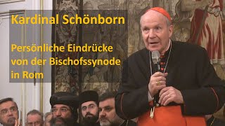 Kardinal Schönborn quotDas Urbild aller Synodalität ist Gott selberquot [upl. by Nosinned105]