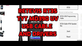 RETEVIS RT3STYT MD380 uv  USB CABLE AND DRIVERS LINKS [upl. by Sinaj]