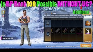 Is it POSSIBLE to Reach RP RANK 100 WITHOUT Spending ADDITIONAL UC  PUBG Mobile with DerekG [upl. by Wilber]