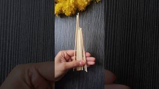 Bamboo Skewers Craft Idea  Trendy Woolen Home Decor DIY  BBQ Sticks Craft shorts diy [upl. by Romina]