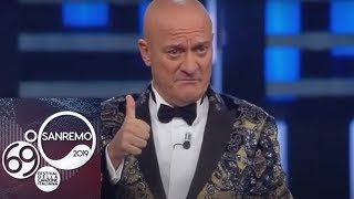 Sanremo 2019  Il monologo di Claudio Bisio su Claudio Baglioni [upl. by Ervin]