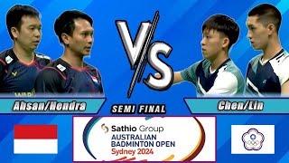 Moh AhsanHendra Setiawan vs Chen Zhi RayLin Yu Chieh  Australian Open 2024 Badminton  SEMI FINAL [upl. by Ariaes132]