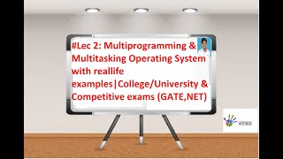 Lec 2 Multi programming amp Multitasking Operating System with reallife exampleUnivCompGATENET [upl. by Fruma]