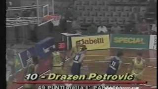 Drazen Petrovic scores 49 POINTS vs MACCABI [upl. by Hackett]