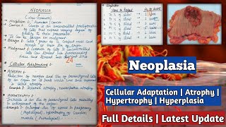 Neoplasia Cellular Adaptation  Atrophy Hypertrophy amp Hyperplasia  Neoplasia in hindi [upl. by Ulrikaumeko]