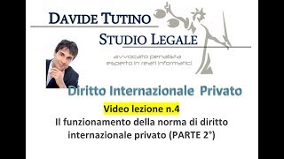 Diritto internazionale privato Video Lezione n4 Funzionamento della norma di DIP 2 [upl. by Rehpotirhc]