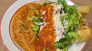 SOPA DE FIDEO CON TACOS DORADOS [upl. by Chrysler646]