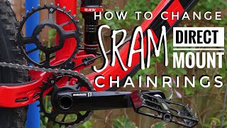 How to change SRAM direct mount chainrings Improved Audio [upl. by Atinehs850]