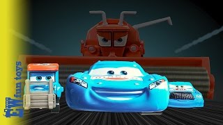 Lightning McQueen DINOCO Race getting beat Chick hick Mater Frank chasing dream Disney Cars Toys [upl. by Behnken]