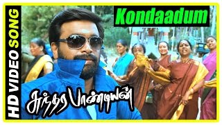 Sundarapandian Movie Scenes  Sasikumar intro  Kondaadum song  Soori [upl. by Eiahpets]