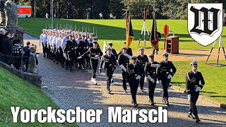 Marsch des Yorckschen Korps Ausmarsch Wachbataillon BMVgMarinemusikkorps Kiel Marineschule Mürwik [upl. by Jann]