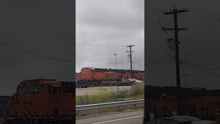 BNSF St Louis Missouri highway flyby [upl. by Sitoiyanap]