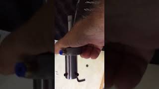 How to use an annular cutter in a drill press [upl. by Ayokal]