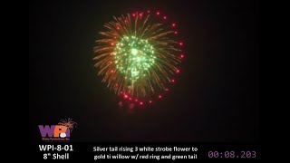 Wisley Pyrotechnics Inc  WPI801  8quot Shell firework [upl. by Neret]