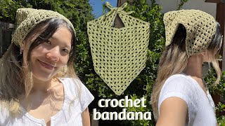 DIY Crochet Headband  Crochet Headband Tutorial  Chenda Keo [upl. by Nwahsal639]