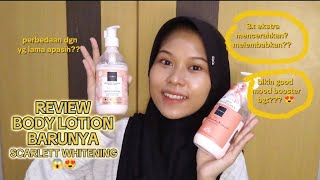 REVIEW BODY LOTION BARUNYA SCARLETT WHITENING brightmoodboosterscarlett  by Khoiriah [upl. by Otreblif]