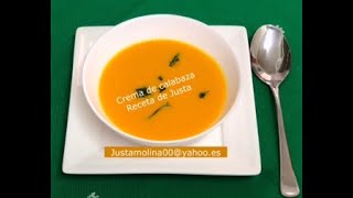 Crema de calabazaThermomix Receta de Justa [upl. by Rehctaht664]