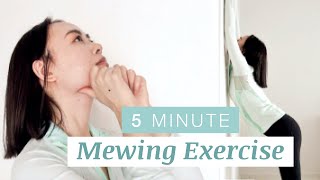 5 Minute Daily Mewing Exercise – Reduce Neck Hump Double Chin [upl. by Hey]