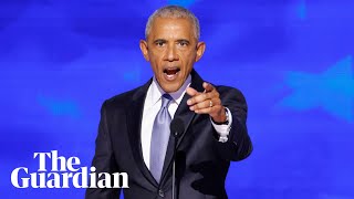 Barack Obama pokes fun at Trump while endorsing Harris and Walz ticket [upl. by Yahsat]