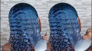 DYING MY HAIR ICY BLUE  NATURAL HAIR [upl. by Eiser60]