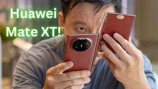 Huawei Mate XT HandsOn TriFold with Flagship Camera [upl. by Brewster326]