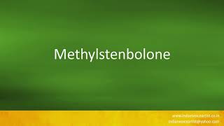 Pronunciation of the words quotMethylstenbolonequot [upl. by Nova]