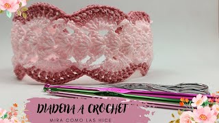 DIADEMACINTILLO TEJIDO A CROCHET  TUTORIAL PASO A PASO  Brennys Crochet [upl. by Leasa]