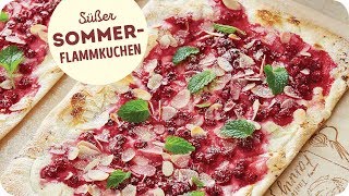 Fruchtig Flammkuchen mit Ribiseln amp Mandeln [upl. by Grannias]