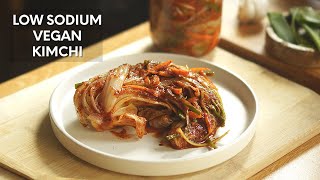 Vegan Kimchi Recipe  Low Sodium Kimchi  No Salt Kimchi Recipe [upl. by Inanaup942]