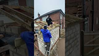 Pitched roof 🪚⚒️ carpenter carpentry joinery timberframe roofing roof diy joiner builders [upl. by Timms]