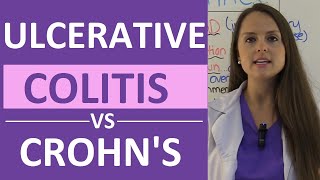 Crohns Disease vs Ulcerative Colitis Nursing  Crohns vs Colitis Chart Symptoms Treatment [upl. by Dearr830]