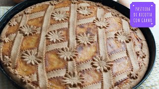 Pastiera napoletana di ricotta con grano ricetta facile e veloce della nonna [upl. by Bej]