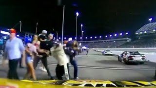 Joey Logano Nearly Hits Multiple People on Pit Lane  NASCAR at Richmond [upl. by Netloc]