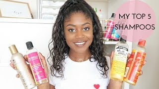 MY TOP 5 SHAMPOOS FOR HEALTHY RELAXED HAIR  Healthy Hair Junkie [upl. by Cirdnek886]