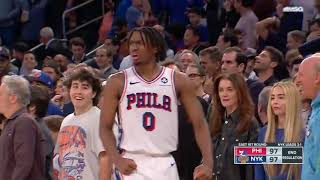 Mike Breen was STUNNED after Tyrese Maxey SENDS UP A THREEPOINT PRAYER Sixers Stay in the Playoffs [upl. by Elitnahc]