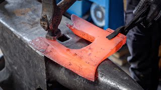 Forging a Traditional Swedish Hewing Axe Recreating the 1700s Craft [upl. by Bushore543]