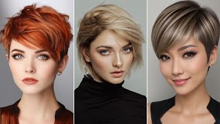 Asymmetrical Pixie Cut Ideas Shaggy Bob Haircuts to Copy This Year 2024 Feminine Rounded Bob Hairsty [upl. by Draude783]