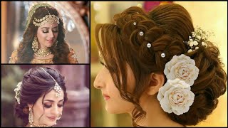 3 BRIDAL HAIRSTYLES  BRIDAL BUN  OPEN HAIRSTYLE  LATEST BRIDE HAIRSTYLES [upl. by Eveline]