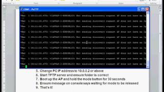 Cisco 1240 1130 1140 AP LWAPP to Autonomous mode conversion [upl. by Idissac73]