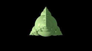 3D fractal spheres on tetrahedron vertices [upl. by Htur280]