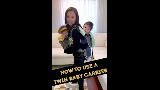 Twingo twin baby carrier  How to use [upl. by Yrod]