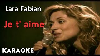 Lara Fabian  Je taime  Karaoke Instrumental  Lower Key  Male version Fox Master [upl. by Auos123]