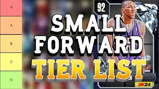 BEST SMALL FORWARDS TIER LIST NBA 2K24 MyTEAM [upl. by Thema439]