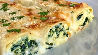 CANELONES DE RICOTA Y ESPINACAS I RECETA FÁCIL⭐️⭐️⭐️⭐️⭐️ [upl. by Pelson]