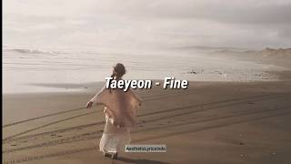 Taeyeon  Fine Indo lyrics [upl. by Sidonie]