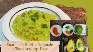 GUACAMOLE PERFETTO RICETTA ORIGINALE 5 MINUTI PASSO DOPO PASO [upl. by Euqinaj]