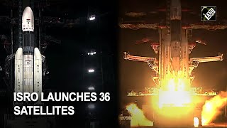 ISRO launches 36 OneWeb satellites in its heaviest rocket from Sriharikota [upl. by Nyraf]