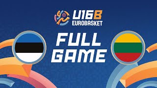 Group Phase  Estonia v Lithuania  Full Basketball Game  FIBA U16 Womens EuroBasket 2024 Div B [upl. by Kolva]