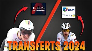 TRANSFERTS CYCLISME 2024  WORLD TOUR ET PRO TEAM PARTIE 1 [upl. by Eadmund]