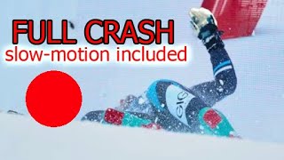 DOWNHILL SKI One MISTAKE and youre DOOMED  CRASH Barnabas Szollos  Kitzbühel 2024 [upl. by Daloris]